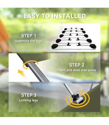 Outsunny Lightweight Camping Cot Portable Compact Sleeping Bed w/ Carry Bag