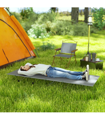 Outsunny Lightweight Camping Cot Portable Compact Sleeping Bed w/ Carry Bag