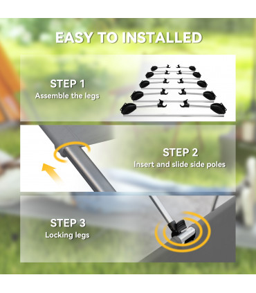 Outsunny Lightweight Camping Cot Portable Compact Sleeping Bed w/ Carry Bag