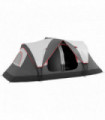 Outsunny 2 Room Camping Tent with Waterproof Rainfly & Screen Panels Grey
