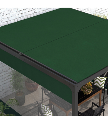 Outsunny 3x2m Side Panels with Large Window, for 3(m) Long Pergola, Green