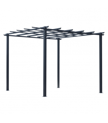 Outsunny 3x3 m Metal Pergola, 300Lx300Wx230H cm-Black