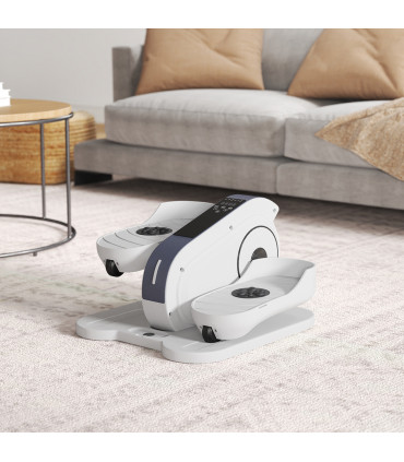 SPORTNOW Under Desk Elliptical Machine Pedal Exerciser w/ 10 Speeds, White