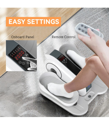 SPORTNOW Under Desk Elliptical Machine Pedal Exerciser w/ 10 Speeds, White