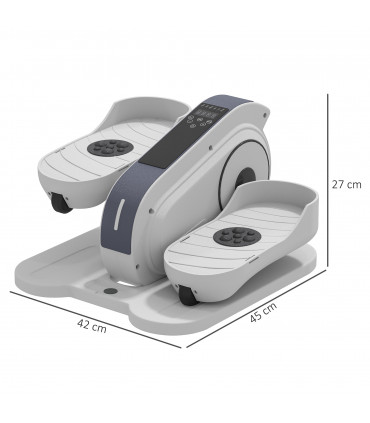 SPORTNOW Under Desk Elliptical Machine Pedal Exerciser w/ 10 Speeds, White