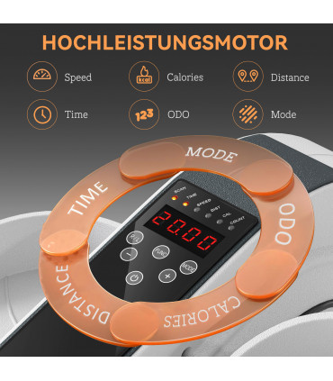 SPORTNOW Under Desk Elliptical Machine Pedal Exerciser w/ 10 Speeds, White