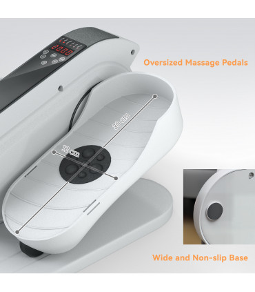 SPORTNOW Under Desk Elliptical Machine Pedal Exerciser w/ 10 Speeds, White