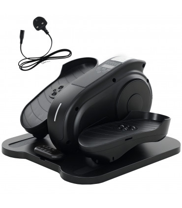 SPORTNOW Under Desk Elliptical Machine Pedal Exerciser w/ 10 Speeds, Black