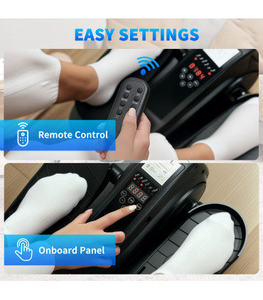 SPORTNOW Under Desk Elliptical Machine Pedal Exerciser w/ 10 Speeds, Black