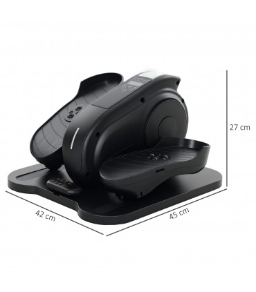 SPORTNOW Under Desk Elliptical Machine Pedal Exerciser w/ 10 Speeds, Black