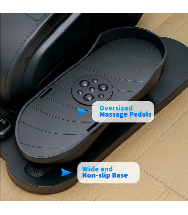 SPORTNOW Under Desk Elliptical Machine Pedal Exerciser w/ 10 Speeds, Black