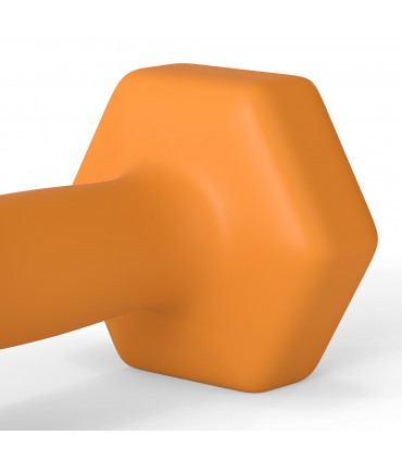 SPORTNOW Set of 2 Hexagonal Dumbbells Weights Pair, 2 x 1.5kg, Orange