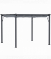 Outsunny 3x3(m) Pergola Gazebo Sun Shade Shelter Aluminium Garden Canopy, Grey