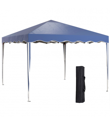 Outsunny 3x3(m) Pop Up Gazebo Marquee Tent for Garden w/ Carry Bag Blue