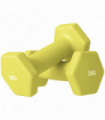 SPORTNOW Set of 2 Hexagonal Dumbbells Weights Pair, 2 x 1kg, Yellow