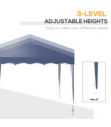 Outsunny 3x3(m) Pop Up Gazebo Marquee Tent for Garden w/ Carry Bag Blue