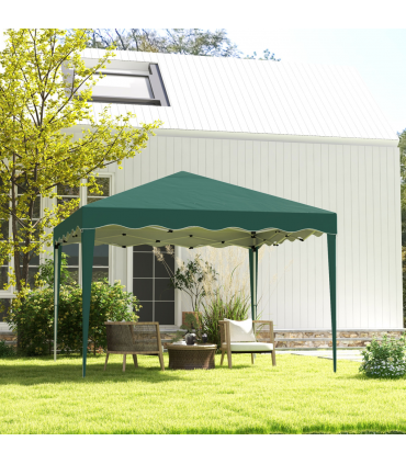 Outsunny 3x3(m) Pop Up Gazebo Marquee Tent for Garden w/ Carry Bag Green