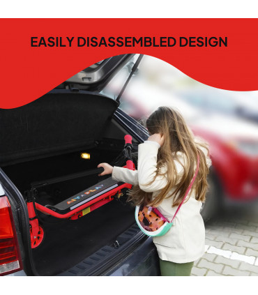 AIYAPLAY Electric Scooter for 6-14 with Dual Brakes & Colourful Light, Red