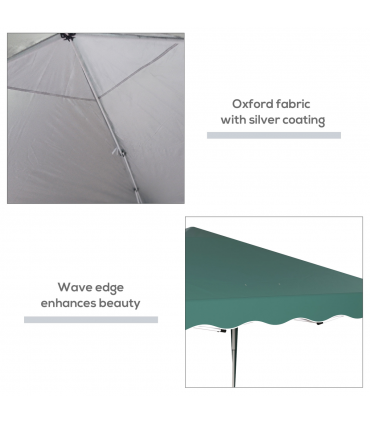 Outsunny 3x3(m) Pop Up Gazebo Marquee Tent for Garden w/ Carry Bag Green