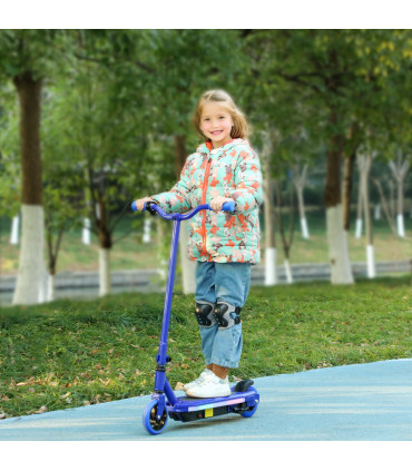 AIYAPLAY Electric Scooter for Ages 6-14, with Colourful Light, Blue