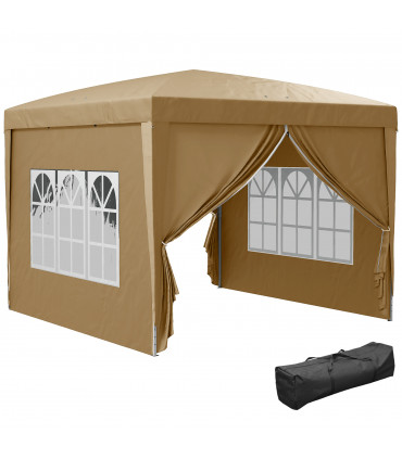 Outsunny 3x3(m) Pop Up Gazebo Party Tent Canopy Marquee with Storage Bag