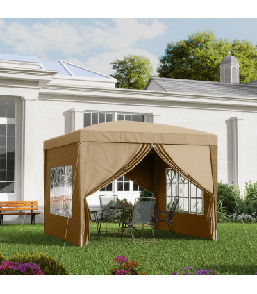 Outsunny 3x3(m) Pop Up Gazebo Party Tent Canopy Marquee with Storage Bag