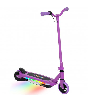 AIYAPLAY Electric Scooter for Ages 6-14, with Colourful Light, Purple