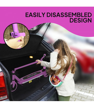 AIYAPLAY Electric Scooter for Ages 6-14, with Colourful Light, Purple