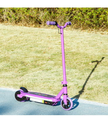 AIYAPLAY Electric Scooter for Ages 6-14, with Colourful Light, Purple