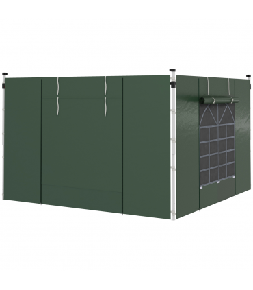 Outsunny 3x3(m) or 3x6m Pop Up Gazebo Side Panels Replacement, 2 Pack, Green