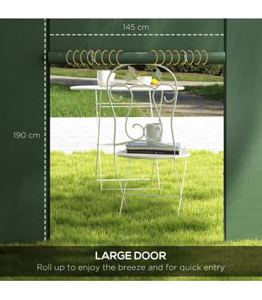 Outsunny 3x3(m) or 3x6m Pop Up Gazebo Side Panels Replacement, 2 Pack, Green