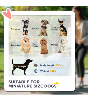 PawHut 3 in 1 Pet Stroller with Detachable Carrier for Mini Dogs, Black