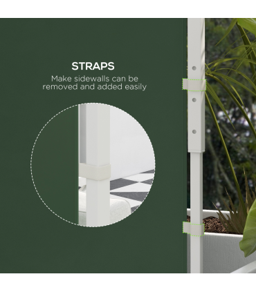 Outsunny 3x3(m) or 3x6m Pop Up Gazebo Side Panels Replacement, 2 Pack, Green