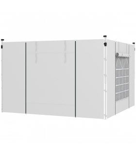 Outsunny 3x3(m) or 3x6m Pop Up Gazebo Side Panels Replacement, 2 Pack, White