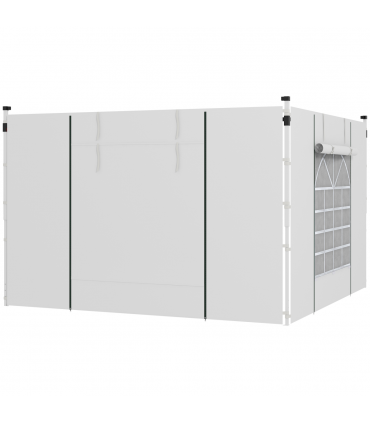 Outsunny 3x3(m) or 3x6m Pop Up Gazebo Side Panels Replacement, 2 Pack, White