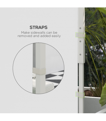 Outsunny 3x3(m) or 3x6m Pop Up Gazebo Side Panels Replacement, 2 Pack, White