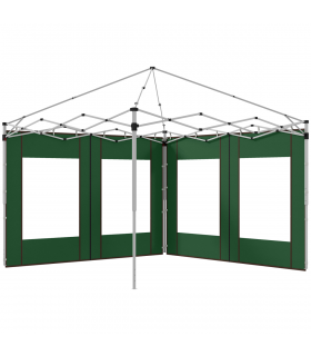Outsunny 3x3(m) or 3x6m Pop Up Gazebo Side Panels with Windows, Green