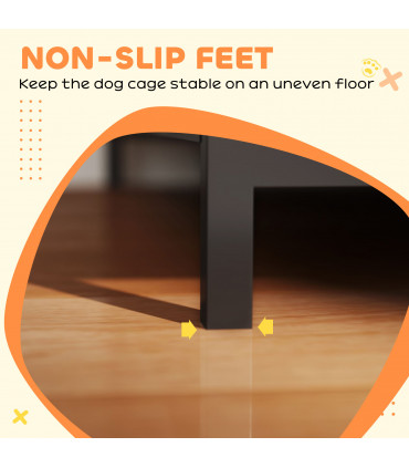 PawHut Dog Crate Furniture with Anti-Chew Resistant Mesh for Large Dogs