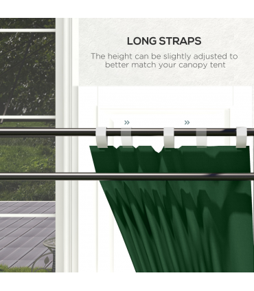 Outsunny 3x3(m) or 3x6m Pop Up Gazebo Side Panels with Windows, Green