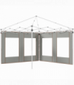 Outsunny 3x3(m) or 3x6m Pop Up Gazebo Side Panels with Windows, Grey