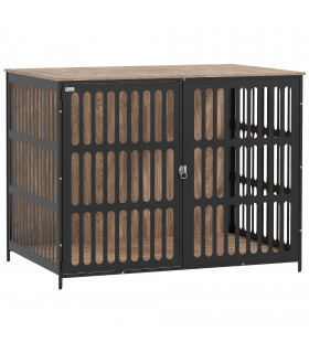 PawHut Dog Crate Furniture with Anti-Chew Resistant Mesh for XL Dogs