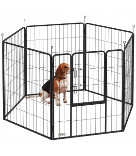 Durable Six-Panel Portable Pet Enclosure - Versatile Indoor/Outdoor Use