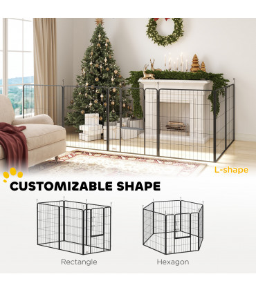 Durable Six-Panel Portable Pet Enclosure - Versatile Indoor/Outdoor Use
