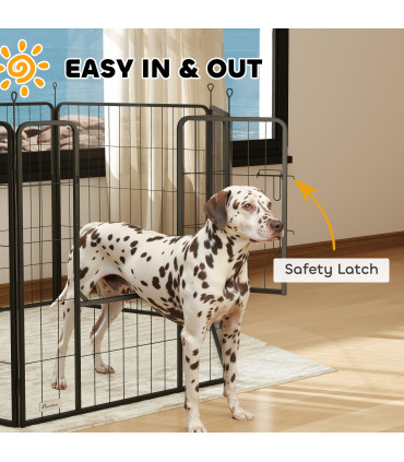 Durable Six-Panel Portable Pet Enclosure - Versatile Indoor/Outdoor Use