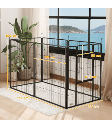 Durable Six-Panel Portable Pet Enclosure - Versatile Indoor/Outdoor Use