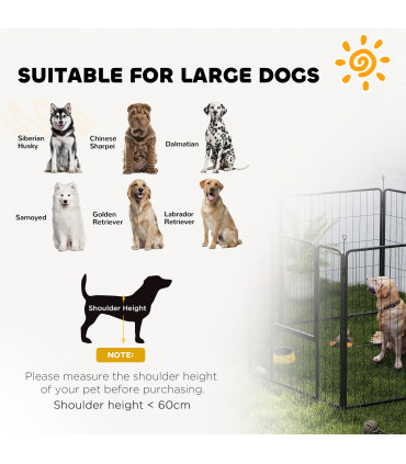 Durable Six-Panel Portable Pet Enclosure - Versatile Indoor/Outdoor Use