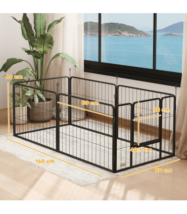 Durable Six-Panel Portable Pet Enclosure - Versatile Indoor/Outdoor Use