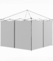 Outsunny 3x3(m) or 3x6m Pop Up Gazebo Side Panels with Zipped Doors, Grey