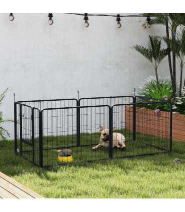 Durable Six-Panel Portable Pet Enclosure - Versatile Indoor/Outdoor Use