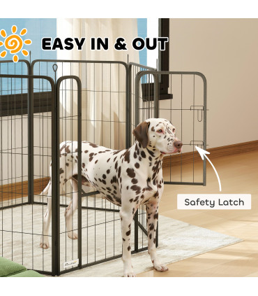 Foldable Steel Pet Enclosure - Secure Space for Pets - Versatile Design